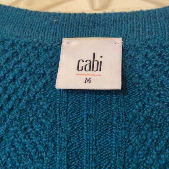 Cabi Bluegreen Sweater Size Medium - Picture 3 of 3
